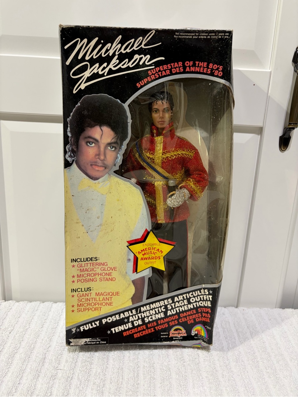 LJN Vintage 1984 Michael Jackson 80’s Doll AMA Red jacket Doll With Accessories